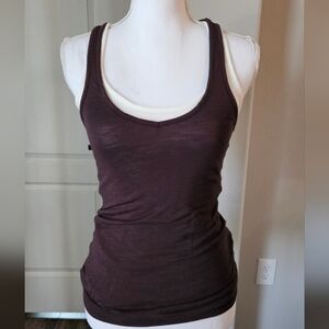 Double Layer White Brown/Dark Purple Tank TALLY WEIJL Size XS Extra Small